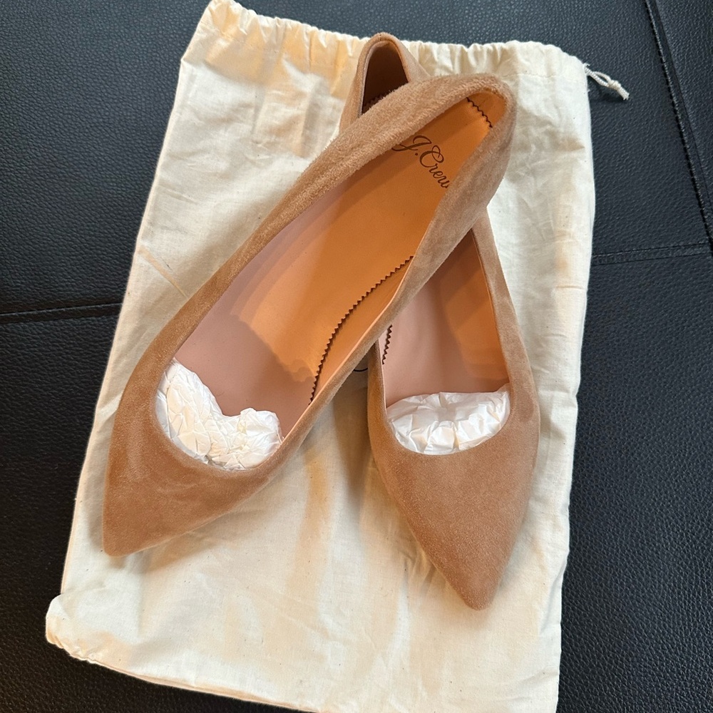J. Crew Pointed Toe Suede Flats